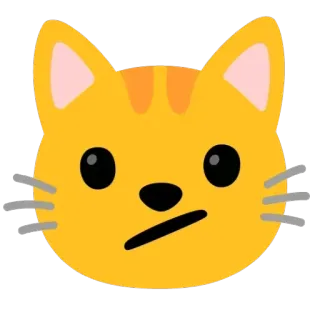 🫤 f409e49a 猫, 絵文字, 困惑, 考える, 疑問, 動物, 表情 telegram sticker