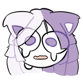 💜 931a69c7 cartoon, huilen, verdrietig, tranen, emotioneel telegram sticker