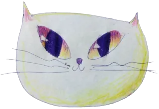 🐱 9fe7b2a5 Katze, Tier, Illustration, Aufkleber, Cartoon, niedlich telegram sticker