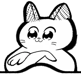 🙊 21d2f8c8 gatto, animale, carino, adesivo, cartone animato, disegno telegram sticker