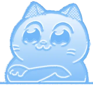🏳️‍🌈 bbb4cf19 gatto, carino, blu, animale, kawaii, adesivo, cartone animato telegram sticker