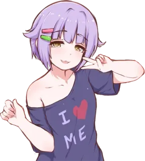 ✌️ 42b3a96f I ❤️ ME anime, cartone animato, ragazza, cuore, amore, personaggio telegram sticker