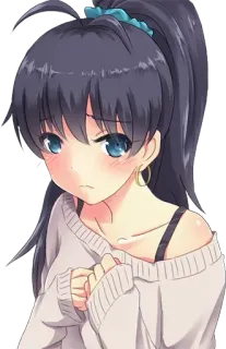 😥 a4e07b85 Anime, Ragazza, Ritratto, Carina, Femminile, Cartone animato, Personaggio telegram sticker