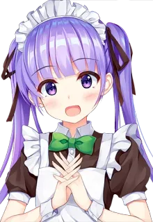 😃 a6fbe6be Anime, Ragazza, Cameriera, Carino, Kawaii telegram sticker