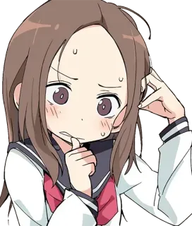 😥 ab76d060 Anime, Ragazza, Uniforme scolastica, Confusa, Pensando, Dubbio, Preoccupata telegram sticker