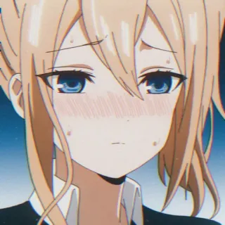 💈 41b7a849 애니메이션, 만화, 소녀, 땀, 홍조, 슬픈 whatsapp sticker