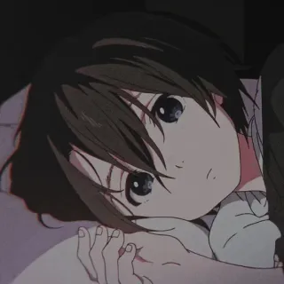 💈 5169849b 애니메이션, 소년, 슬픈, 누워있는, 귀여운, 만화 whatsapp sticker