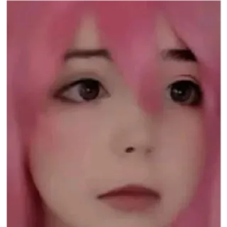 🙁 ab0de9f3 Cosplay, różowe włosy, portret, styl anime, makijaż telegram sticker