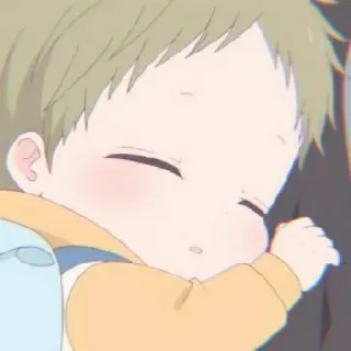 🥺 64d6f3c8 睡眠, 赤ちゃん, 乳児, 可愛い, 漫画 telegram sticker