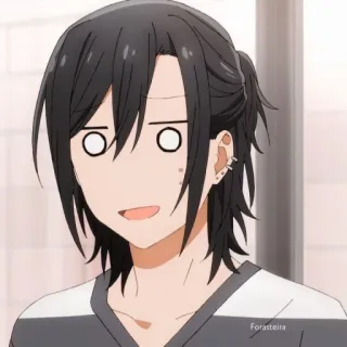 🖤 3287f888 Izumi Miyamura Horimiya Anime, Manga, Ausdruck, Schockiert, Cartoon, Lustig telegram sticker
