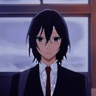 🖤 9eb4b8a7 Anime, Charakter, Schuluniform, Brille, Horimiya telegram sticker