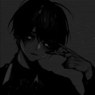 🖤 132077ed 애니메이션, 남성, 다크, Emo, 고스 telegram sticker