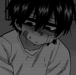 🖤 42592fa2 애니메이션, 만화, 소년, 슬픈, 부상, 캐릭터 telegram sticker