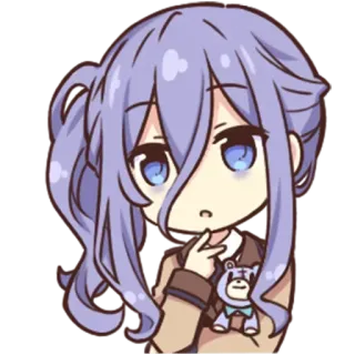 🤔 22dd8599 อนิเมะ, จิบิ, น่ารัก, การ์ตูน, ตัวละคร, ผู้หญิง telegram sticker