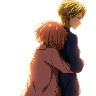 🤗 40df762f อนิเมะ, กอด, คู่รัก, ความรัก, โรแมนติก, มิตรภาพ, การ์ตูน telegram sticker