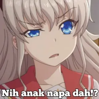 🤔 4b433e24 Nih anak napa dah!? อนิเมะ, ผู้หญิง, ตัวละคร, สีหน้า, อินโดนีเซีย, สติกเกอร์ telegram sticker