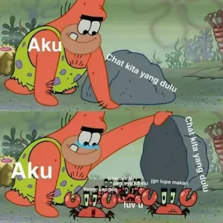 🌟 5e940201 Patrick Star SpongeBob SquarePants Aku
Chat kita yang dulu
Chat kita yang dulu
aksyamu ign lupa makan
luv u
Aku
0.0
Vang kangen 07 การ์ตูน, สพันจ์บ็อบ, แพทริก สตาร์, แชท, ข้อความ, เศร้า telegram sticker