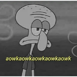 🙁 7b86785f Squidward Spongebob Squarepants aowkaowkaowkaowkaowkaowk สควิดเวิร์ด, สปอนจ์บ็อบ, การ์ตูน, มีม, เศร้า, อารมณ์ telegram sticker