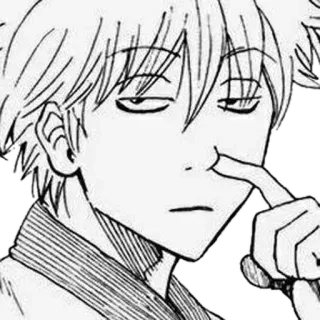 😒 92158523 อนิเมะ, มังงะ, ตัวละคร, ภาพประกอบ, ขาวดำ, ภาพเหมือน telegram sticker