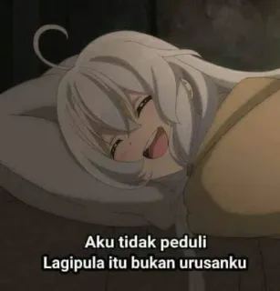 😄 c06b26c1 Aku tidak peduli
Lagipula itu bukan urusanku อนิเมะ, ผู้หญิง, ข้อความ, อินโดนีเซีย, การแสดงออก, สติกเกอร์ telegram sticker