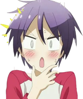 🧬 345caef5 Anime, Choqué, Expression, Cheveux violets, Sueur, Embarrassé telegram sticker
