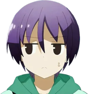 🧬 ad79f582 Anime, Manga, Personnage, cheveux violets, sweat à capuche vert telegram sticker