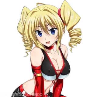 🌼 097a7e06 动漫, 女孩, 金发, 插画 telegram sticker