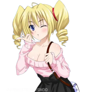 🌼 2c6ce84b 动漫, 女孩, 金发, 卡通, 可爱 telegram sticker