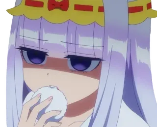😠 12da60ff Anime, Fille, Manger, Mignon, Kawaii telegram sticker
