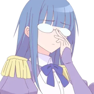 🤓 91a0736e animé, fille, lunettes, personnage, dessin animé telegram sticker