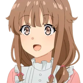 😄 20c4aa88 Anime, Cartone animato, Ragazza, Illustrazione, Carino, Kawaii, Arte telegram sticker