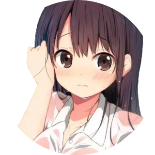 🥺 5b125cbb ragazza anime, dito medio, gesto offensivo telegram sticker
