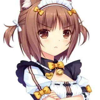 😡 f017dc42 Azuki Anime, Catgirl, Maid, Carino, Kawaii, Neko telegram sticker