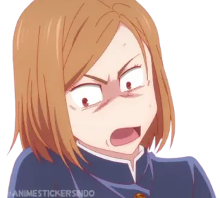 ⚒ 1e2b57ea ANIMESTICKERSINDO アニメ, ステッカー, 女性, 漫画, ショック, 表情, マンガ, 感情的 telegram sticker