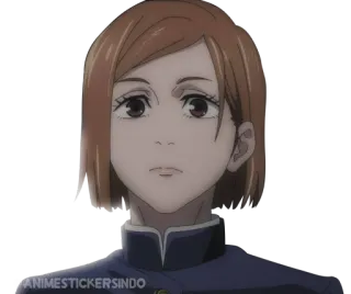 ⚒ 6caadbe3 Nobara Kugisaki Jujutsu Kaisen ANIMESTICKERSINDO アニメ, 女性, 釘崎野薔薇, 呪術廻戦, キャラクター telegram sticker