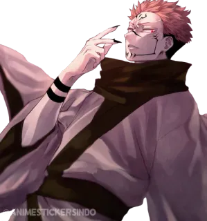 ☠ 74a5ff1b Ryomen Sukuna Jujutsu Kaisen 両面宿儺, 呪術廻戦, アニメ, 漫画, キャラクター, ヴィラン telegram sticker