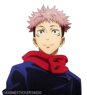 🥓 a2495c61 Yuji Itadori Jujutsu Kaisen ANIMESTICKERINDO アニメ, 漫画, ステッカー, 呪術廻戦, 虎杖悠仁 telegram sticker
