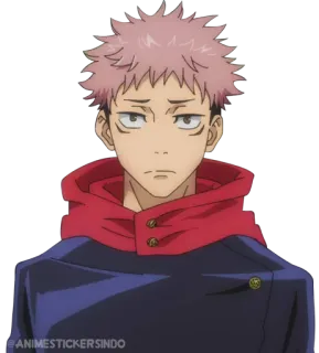 🥓 bdb4e341 Yuji Itadori Jujutsu Kaisen アニメ, 呪術廻戦, 虎杖悠仁, キャラクター, ステッカー telegram sticker