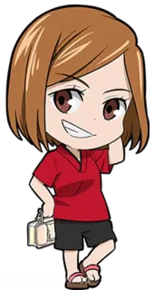 ⚒ e21aa0bb Nobara Kugisaki Jujutsu Kaisen アニメ, ちびキャラ, 釘崎野薔薇, 呪術廻戦 telegram sticker