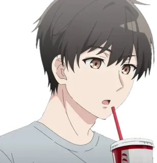 🥤 e030b365 Animé, Boire, Dessin animé, Garçon telegram sticker