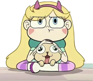 🤔 5742c87a Star Butterfly Star vs. the Forces of Evil Cartoon, Personnage, Chien, Fan art, Drôle, Animé telegram sticker