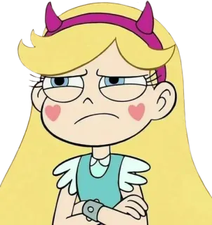 🤨 67f95413 Star Butterfly Star vs. the Forces of Evil Dessin animé, Personnage, Expression, Animé, Série TV, Disney telegram sticker