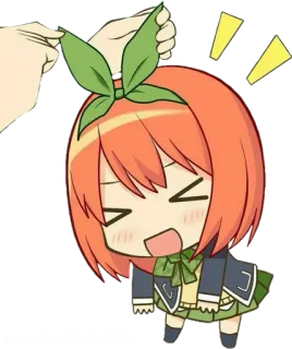 🍊 1c87941e Аниме, Чиби, Милый, Мультфильм, Листья telegram sticker