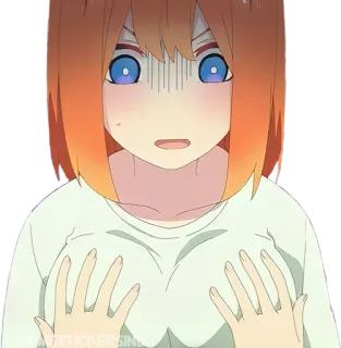 🍊 7f1d4cea Аниме, Девушка, В шоке, Выражение лица, Мультфильм, Персонаж telegram sticker