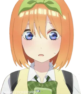 🍊 b1871d33 Yotsuba Nakano The Quintessential Quintuplets Аниме, Манга, Милая, Девочка, Пятерняшки, Йоцуба Накано, Пять невест telegram sticker