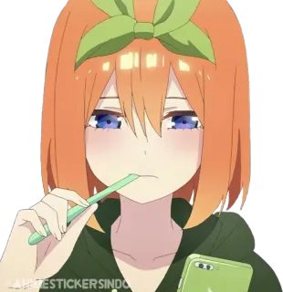 Nakano Yotsuba ➜ @AnimeStickersIndo whatsapp stickers