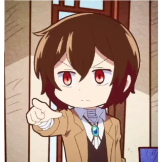 ☺ 40ecdddd Osamu Dazai Bungo Stray Dogs Anime, Chibi, Dazai, Bungo Stray Dogs, Nhân vật, Chỉ telegram sticker