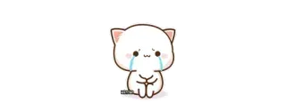 😭 79ad6661 милый, грустный, кот, плачет, кавай, животное telegram sticker