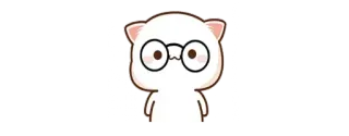 🤓 fb69349e кот, очки, милый, наклейка telegram sticker