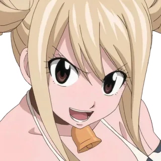 😏 205fe1a4 Lucy Heartfilia Fairy Tail Аниме, Fairy Tail, Люси Хартфилия, Наклейка, Мультфильм whatsapp sticker